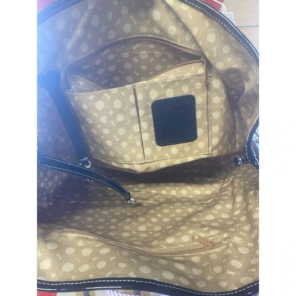 Brighton Darlene BLK/TNSL Coated Canvas Handbag H5270T With Box & Dustbag-NWT